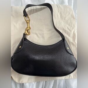 Mulberry Small Hackney Shoulder Bag in Shiny Buffalo Brown